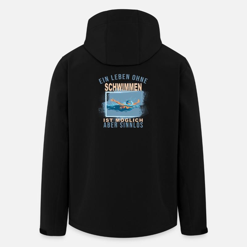 Ein Leben ohne Schwimmen ist möglich, aber Sinnlos - Recycelte Männer Softshell-Jacke von Stanley/Stella - Schwarz