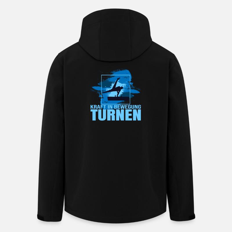 Kraft in Bewegung - Turnen - Recycelte Männer Softshell-Jacke von Stanley/Stella - Schwarz