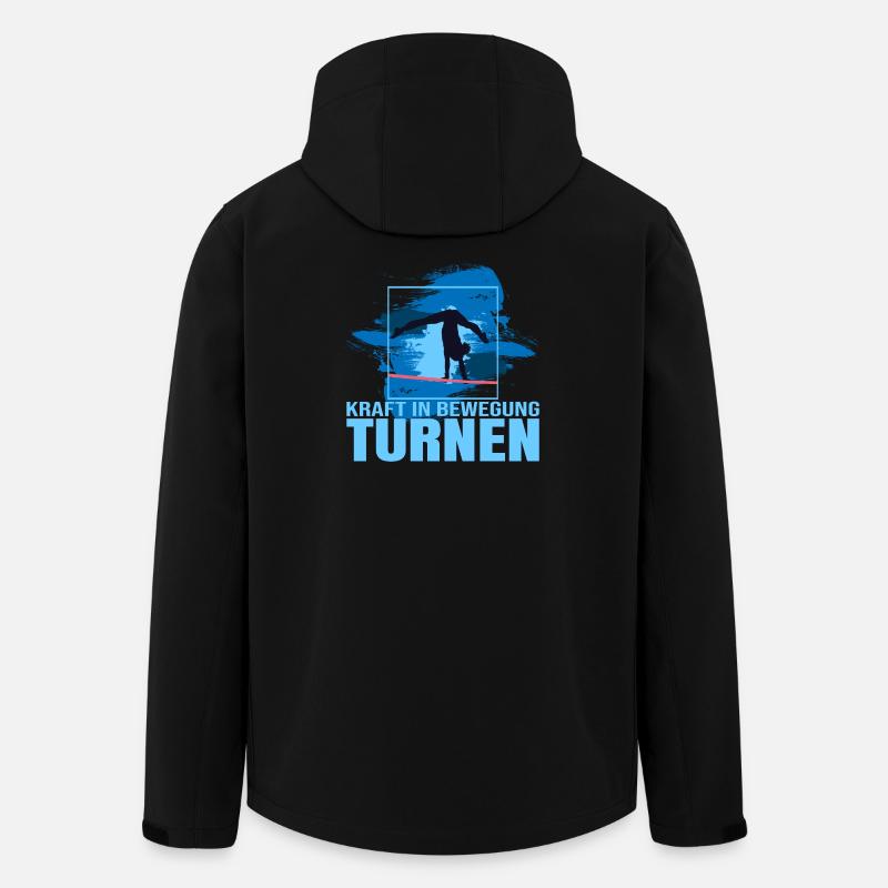 Kraft in Bewegung - Turnen - Recycelte Männer Softshell-Jacke von Stanley/Stella - Schwarz