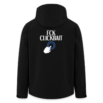 Appât à clics FCK - Veste softshell homme en polyester recyclé Stanley/Stella - noir - Dos - AI Model Male 185 light (185cm)