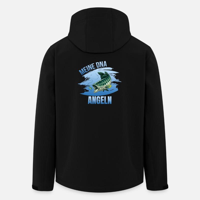 Meine DNA - Angeln - Recycelte Männer Softshell-Jacke von Stanley/Stella - Schwarz