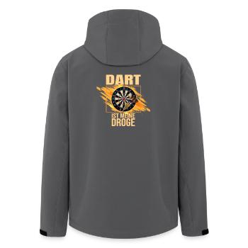 Dart ist meine Droge - Recycelte Männer Softshell-Jacke von Stanley/Stella - Anthrazit - Hinten - AI Model Male 185 light (185cm)