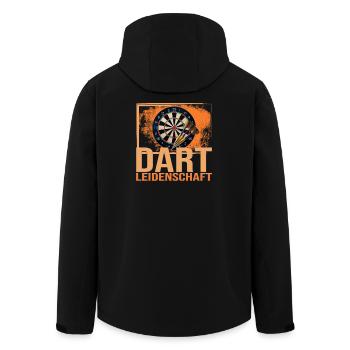 Dart Leidenschaft - Recycelte Männer Softshell-Jacke von Stanley/Stella - Schwarz - Hinten - AI Model Male 185 light (185cm)