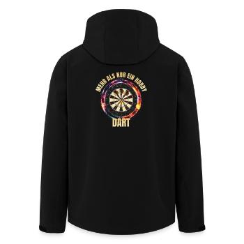 Mehr als nur ein Hobby - Dart - Recycelte Männer Softshell-Jacke von Stanley/Stella - Schwarz - Hinten - AI Model Male 185 light (185cm)