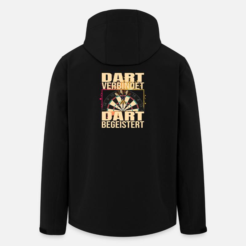 Dart verbindet - Dart Begeistert - Recycelte Männer Softshell-Jacke von Stanley/Stella - Schwarz