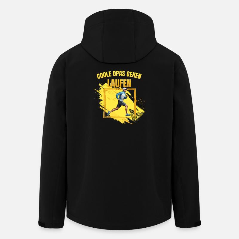 Coole Opas gehen Laufen - Recycelte Männer Softshell-Jacke von Stanley/Stella - Schwarz