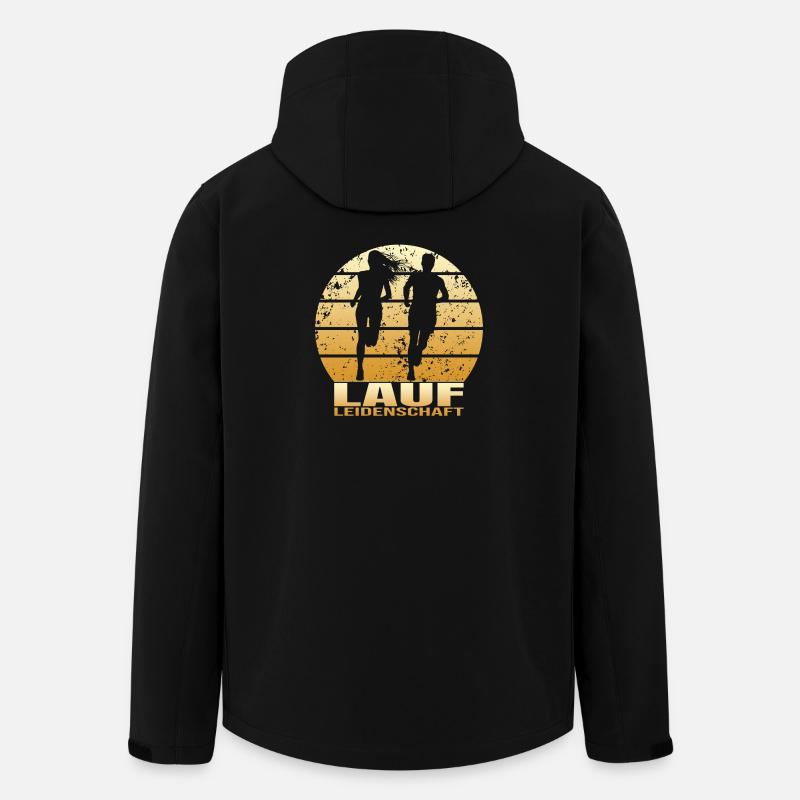 Lauf Leidenschaft - Recycelte Männer Softshell-Jacke von Stanley/Stella - Schwarz