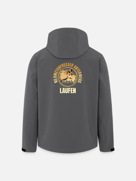 Kilometerfresser unterwegs - Recycelte Männer Softshell-Jacke von Stanley/Stella - Schwarz