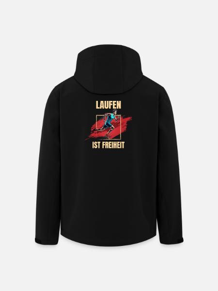 Laufen ist Freiheit - Recycelte Männer Softshell-Jacke von Stanley/Stella - Schwarz