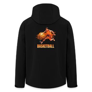 Basketball - Recycelte Männer Softshell-Jacke von Stanley/Stella - Schwarz - Hinten - AI Model Male 185 light (185cm)