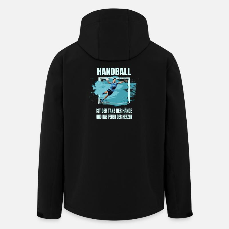 Handball - Recycelte Männer Softshell-Jacke von Stanley/Stella - Schwarz