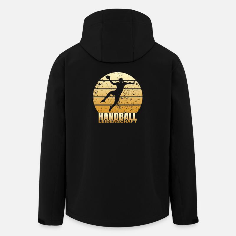 Handball Leidenschaft - Recycelte Männer Softshell-Jacke von Stanley/Stella - Schwarz