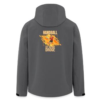 Handball ist meine Droge - Recycelte Männer Softshell-Jacke von Stanley/Stella - Anthrazit - Hinten - AI Model Male 185 light (185cm)