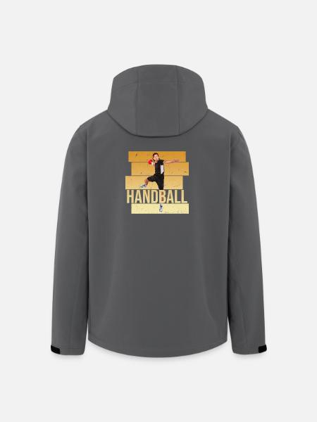 Handball - Recycelte Männer Softshell-Jacke von Stanley/Stella - Schwarz