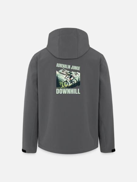 Adrenalin Junkie - MTB Downhill - Recycelte Männer Softshell-Jacke von Stanley/Stella - Schwarz