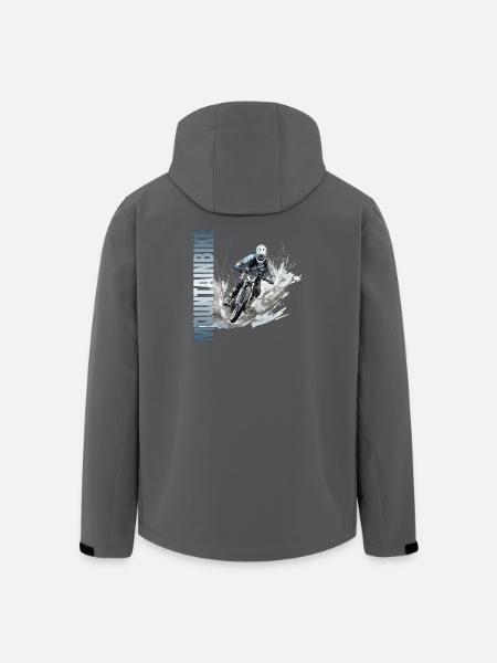 Mountainbike - Recycelte Männer Softshell-Jacke von Stanley/Stella - Schwarz