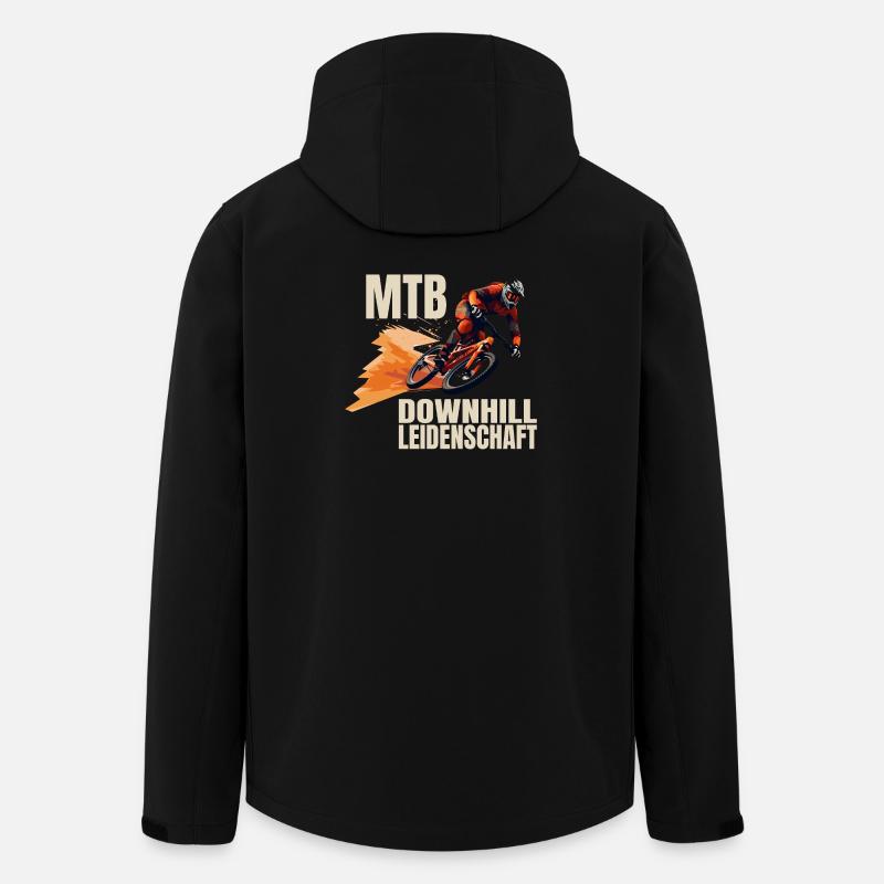 Downhill Leidenschaft - Recycelte Männer Softshell-Jacke von Stanley/Stella - Schwarz