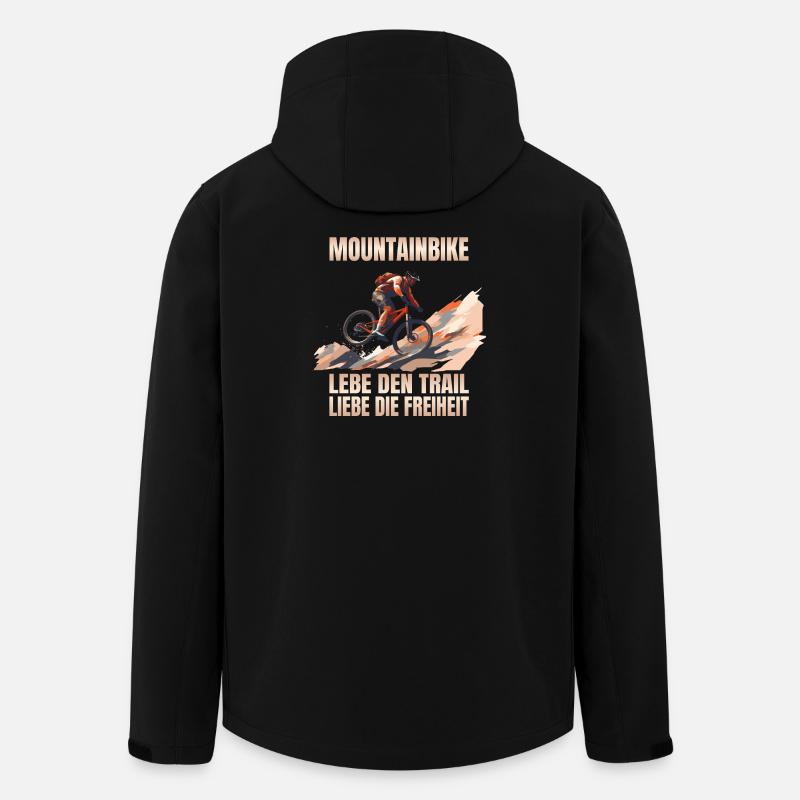 Lebe den Trail - Liebe die Freiheit - Recycelte Männer Softshell-Jacke von Stanley/Stella - Schwarz