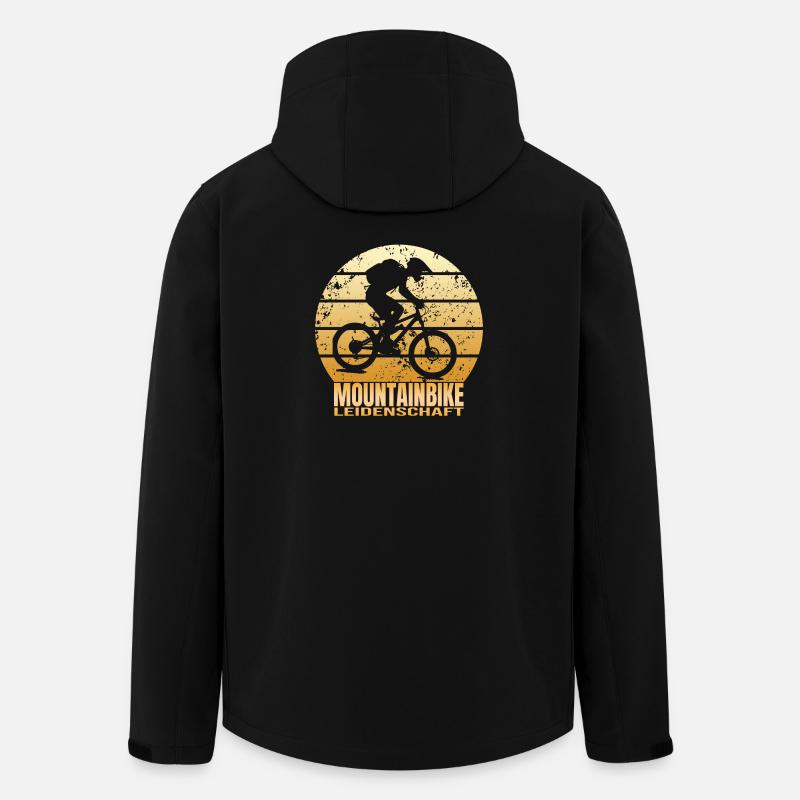 Mountainbike Leidenschaft - Recycelte Männer Softshell-Jacke von Stanley/Stella - Schwarz