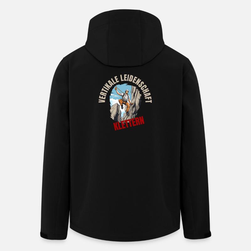 Vertikale Leidenschaft - Recycelte Männer Softshell-Jacke von Stanley/Stella - Schwarz