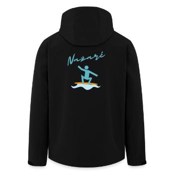 Nazaré Surf Illustration - Veste softshell homme en polyester recyclé Stanley/Stella - noir - Dos - AI Model Male 185 light (185cm)