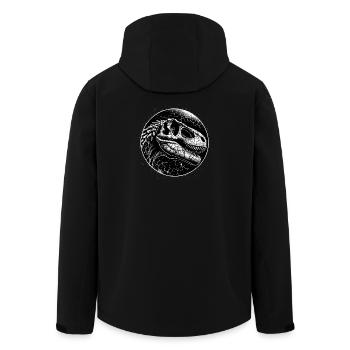 Squelette de dinosaure noir et blanc pour les fans de dinosaures - Veste softshell homme en polyester recyclé Stanley/Stella - noir - Dos - AI Model Male 185 light (185cm)