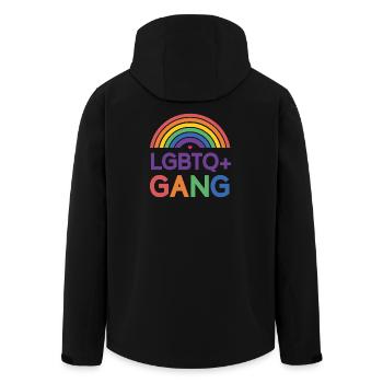 Mois de la fierté LGBTQ - LGBTQ+ Gang - Veste softshell homme en polyester recyclé Stanley/Stella - noir - Dos - AI Model Male 185 light (185cm)