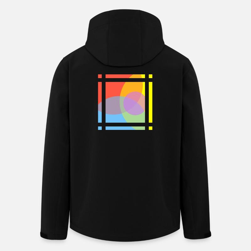 Geometrische Farbenspiele  - Recycelte Männer Softshell-Jacke von Stanley/Stella - Schwarz