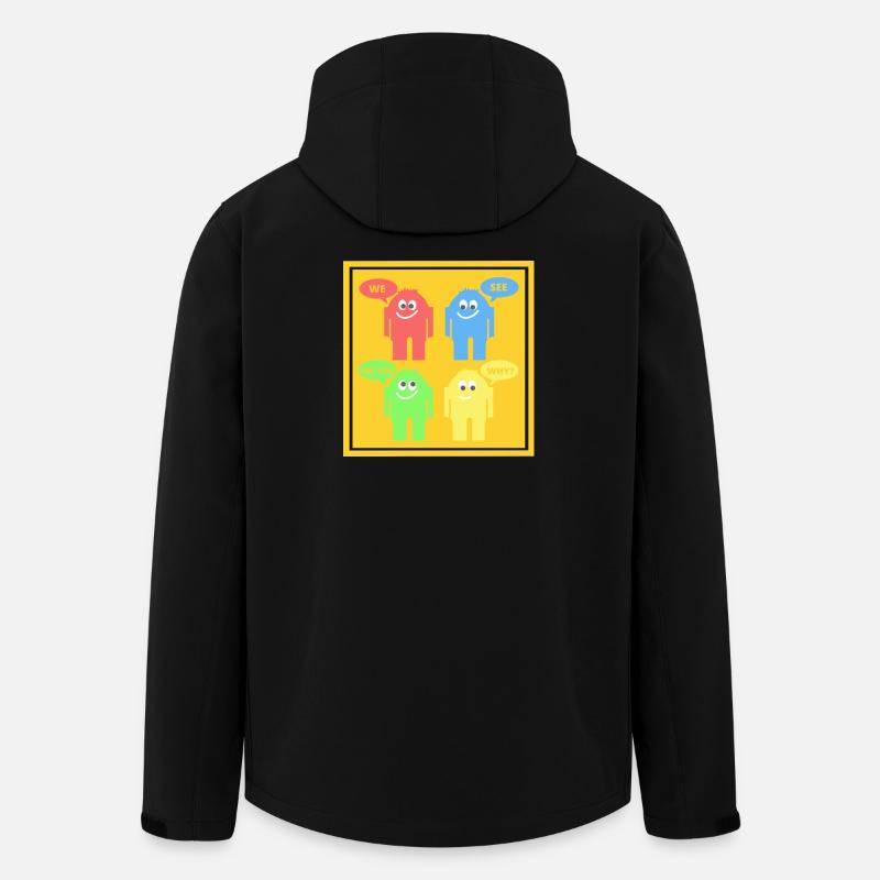 Lustige Männchen - Recycelte Männer Softshell-Jacke von Stanley/Stella - Schwarz