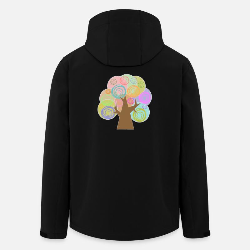 Baum Minimalistisch - Recycelte Männer Softshell-Jacke von Stanley/Stella - Schwarz