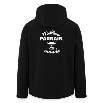 Humorous design for firefighter authenticity - Men’s Recycled Softshell Jacket by Stanley/Stella - black - Back - AI Model Male 185 light (185cm)