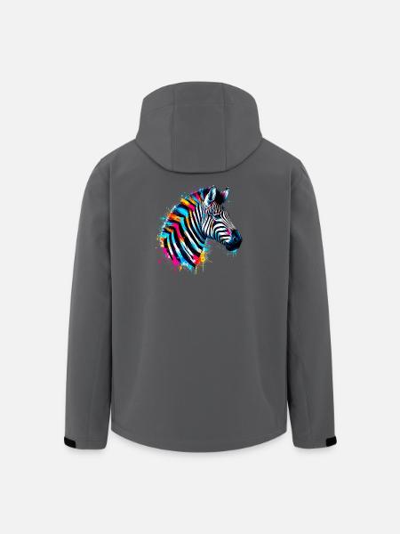 Zebra - Men’s Recycled Softshell Jacket by Stanley/Stella - black