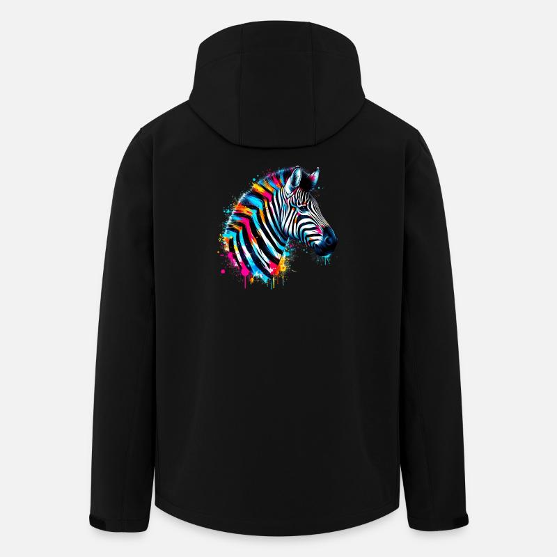Zebra - Men’s Recycled Softshell Jacket by Stanley/Stella - black