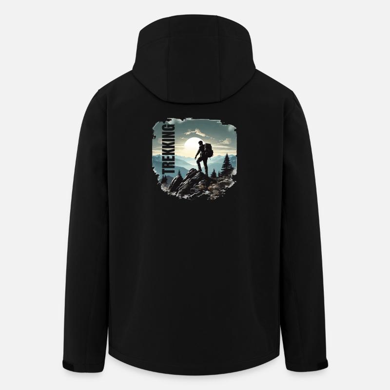 Trekking - Recycelte Männer Softshell-Jacke von Stanley/Stella - Schwarz