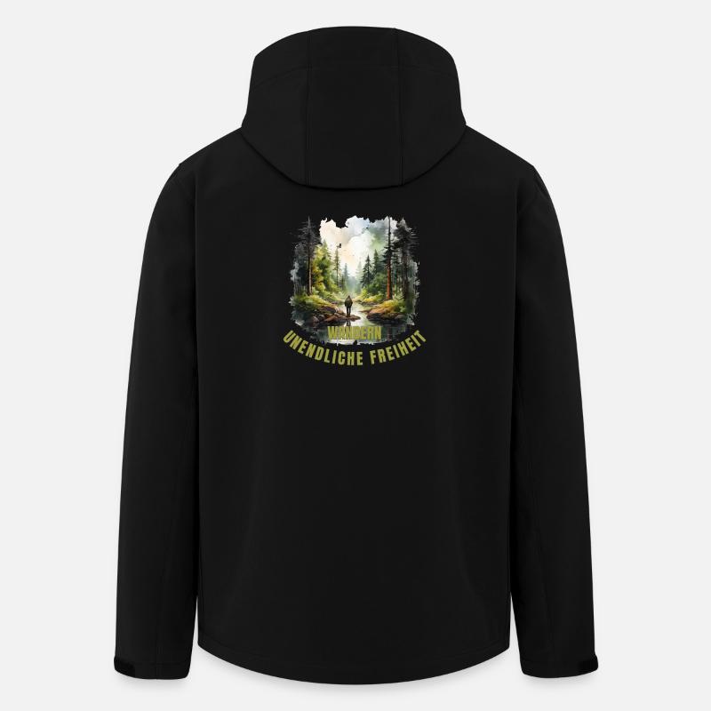 Unendliche Freiheit - Recycelte Männer Softshell-Jacke von Stanley/Stella - Schwarz