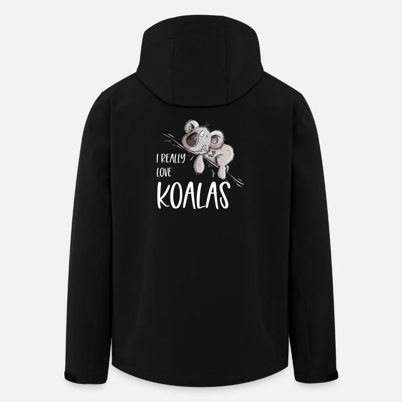 J’aime vraiment Koalas Koala Bear - Veste softshell homme en polyester recyclé Stanley/Stella - noir