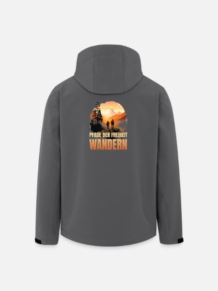 Pfade der Freiheit - Recycelte Männer Softshell-Jacke von Stanley/Stella - Schwarz
