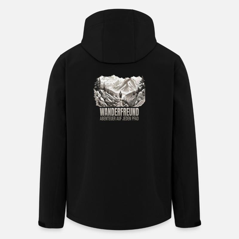 Abenteuer auf jeden Pfad - Recycelte Männer Softshell-Jacke von Stanley/Stella - Schwarz
