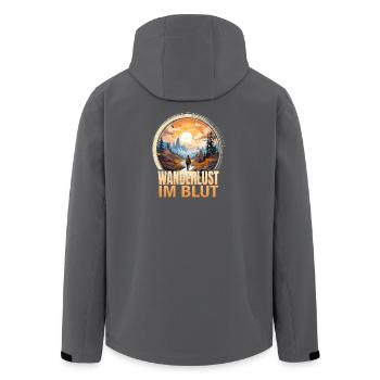 Wandern - Recycelte Männer Softshell-Jacke von Stanley/Stella - Anthrazit - Hinten - AI Model Male 185 light (185cm)