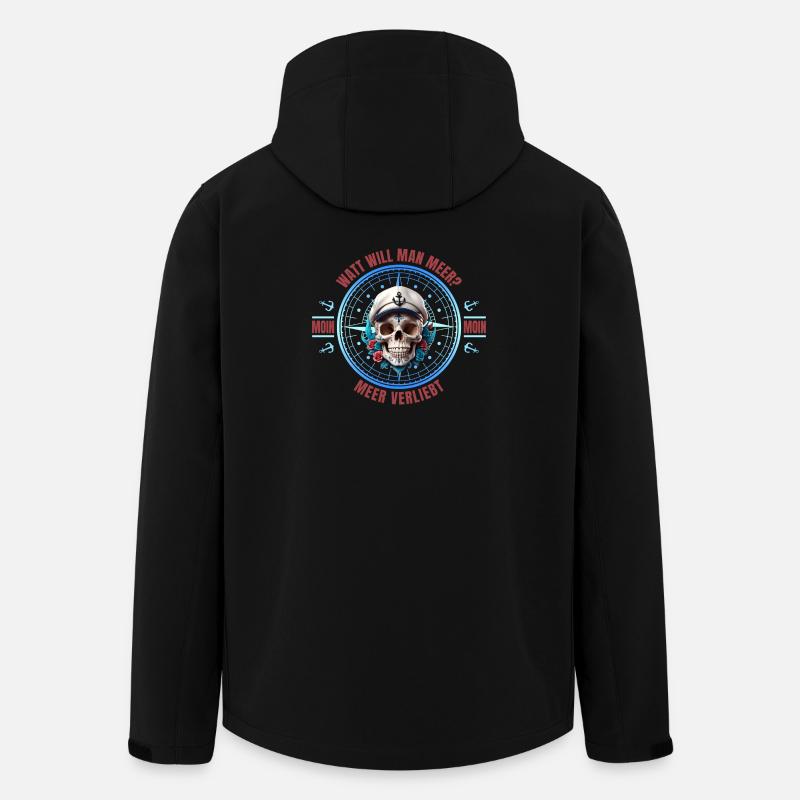 Watt will mann mehr - Meer verliebt - Recycelte Männer Softshell-Jacke von Stanley/Stella - Schwarz