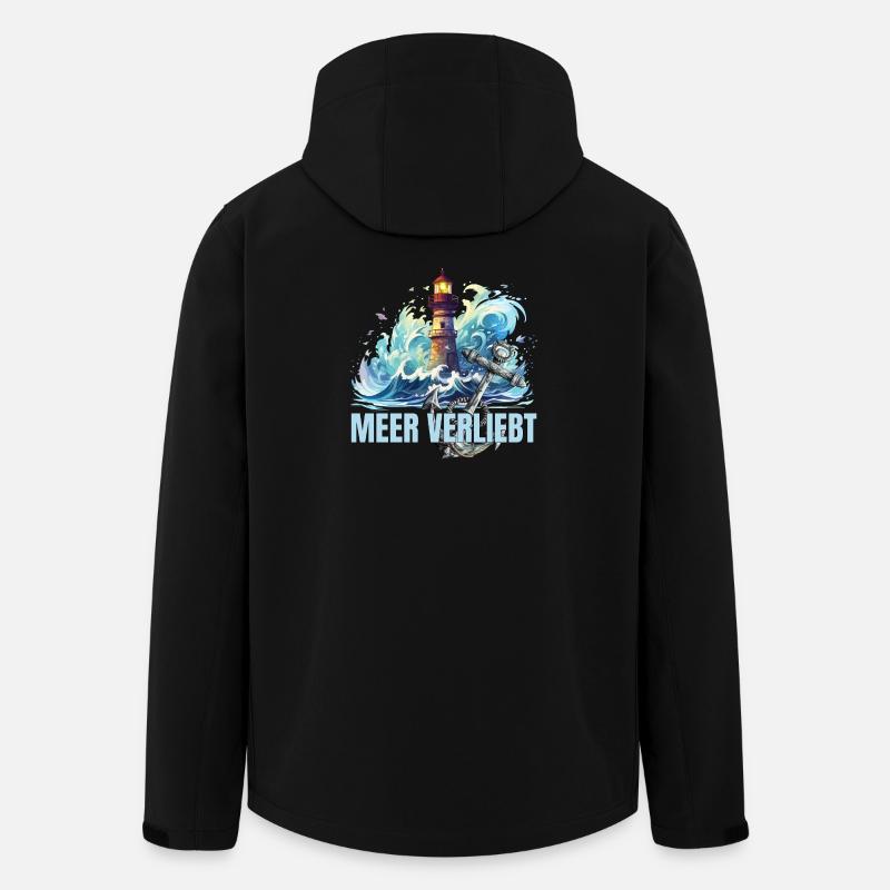 Meer verliebt - Recycelte Männer Softshell-Jacke von Stanley/Stella - Schwarz