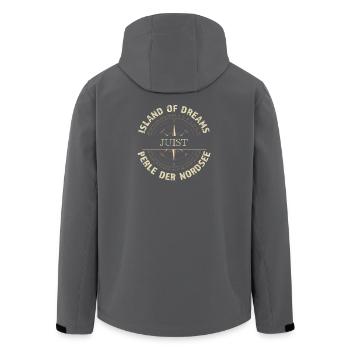 Island of Dreams - Juist - Recycelte Männer Softshell-Jacke von Stanley/Stella - Anthrazit - Hinten - AI Model Male 185 light (185cm)