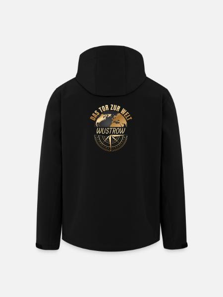 Das Tor zur Welt - Wustrow - Recycelte Männer Softshell-Jacke von Stanley/Stella - Schwarz