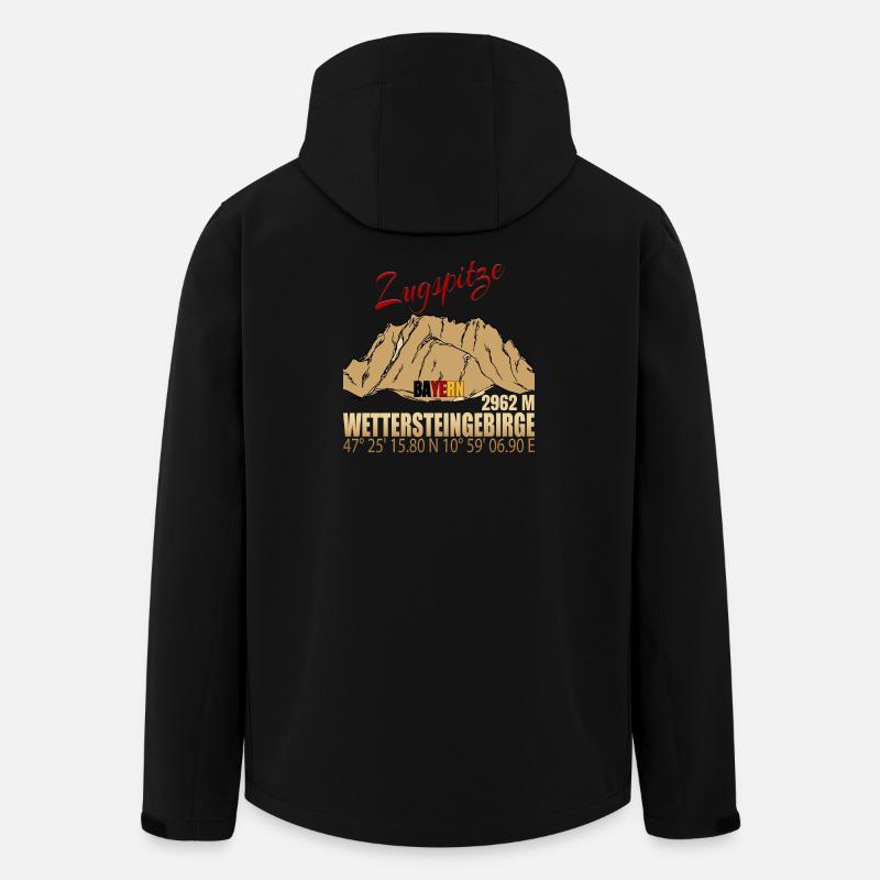 Zugspitze Koordinaten - Recycelte Männer Softshell-Jacke von Stanley/Stella - Schwarz