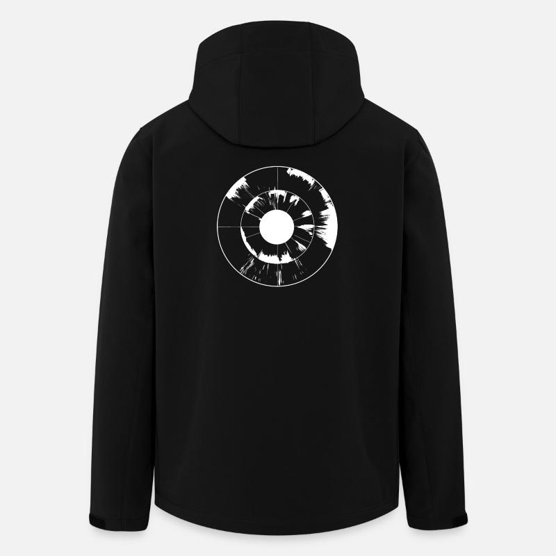 Tempête solaire de cercles - Veste softshell homme en polyester recyclé Stanley/Stella - noir