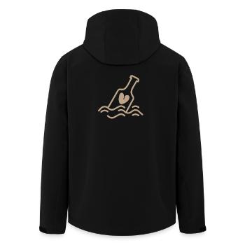 Bouteille d’amour – Un design tendre et poétique - Veste softshell homme en polyester recyclé Stanley/Stella - noir - Dos - AI Model Male 185 light (185cm)