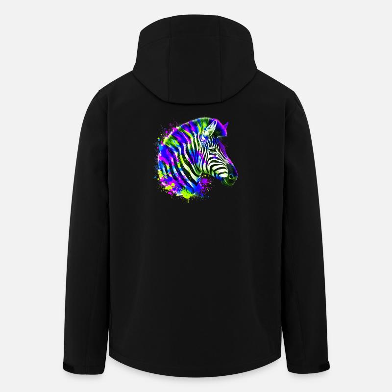 Zebra - Recycelte Männer Softshell-Jacke von Stanley/Stella - Schwarz