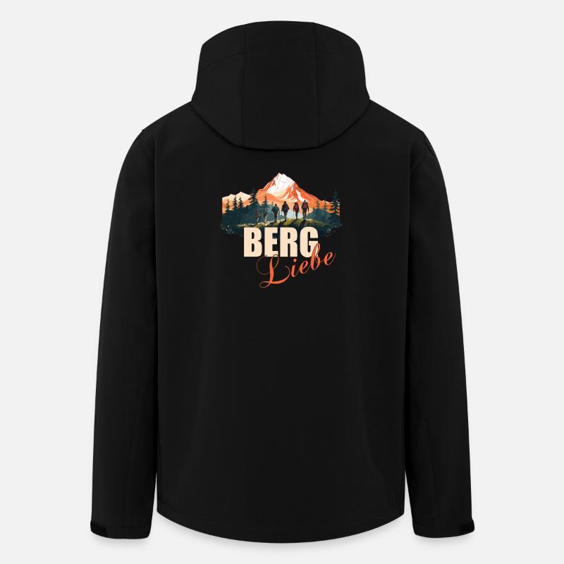 Berg Liebe - Recycelte Männer Softshell-Jacke von Stanley/Stella - Schwarz
