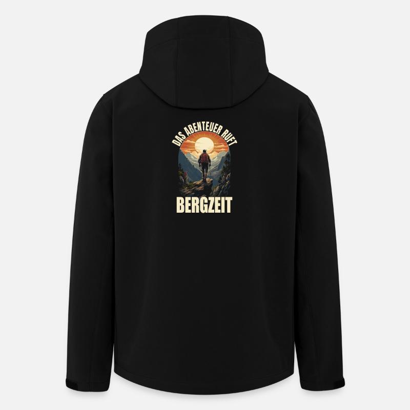 Das Abenteuer ruft - Bergzeit - Recycelte Männer Softshell-Jacke von Stanley/Stella - Schwarz