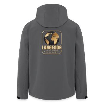 Langeoog - Recycelte Männer Softshell-Jacke von Stanley/Stella - Anthrazit - Hinten - AI Model Male 185 light (185cm)